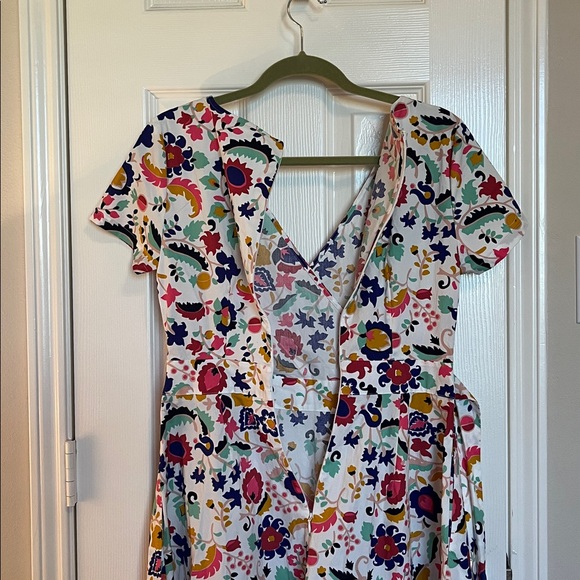 NWT Boden Olive Tropical Retreat Faux Wrap Dress - Picture 8 of 12